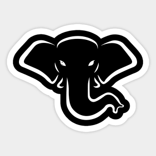 WHITE ELEPHANT HEAD Sticker